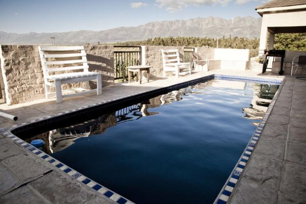 Swimming pool with mountain view