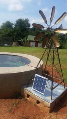 Solar powered water feature