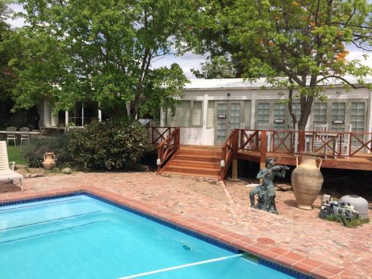 Pool Area and Spa at 5 Mountains Lodge