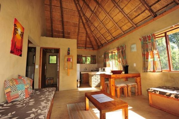 Open plan lounge and kitchen in house