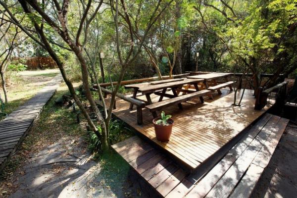 Tables at braai area