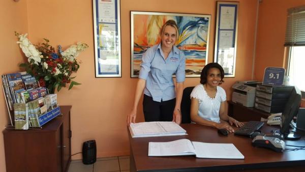 Our friendly receptionists Sonja and Karina