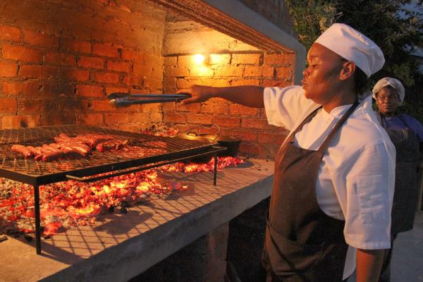 A braai in the boma