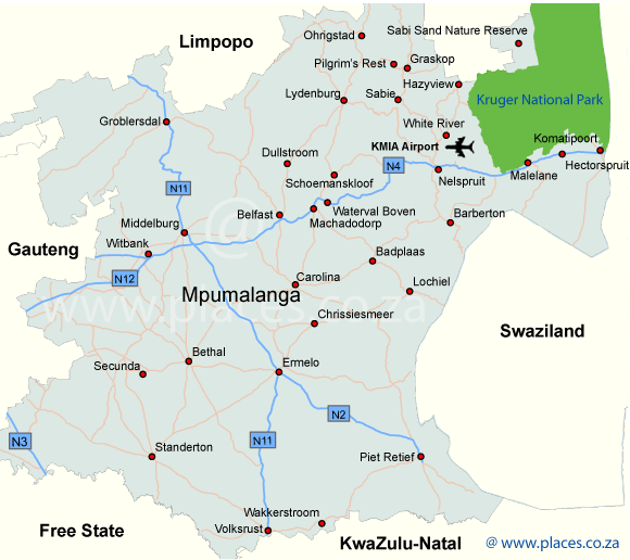 carolina south africa map Map Of The Mpumalanga carolina south africa map